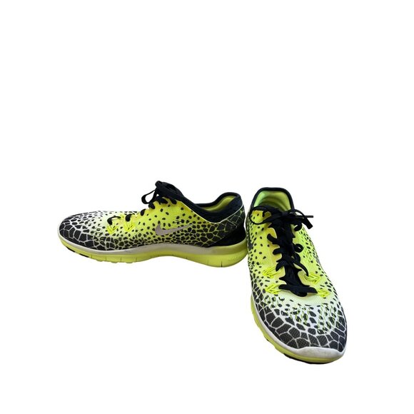 Nike Free 5.0 V4 womans yellow black running sneakers shoes size 6.5 SKU 8348 - Picture 2 of 12